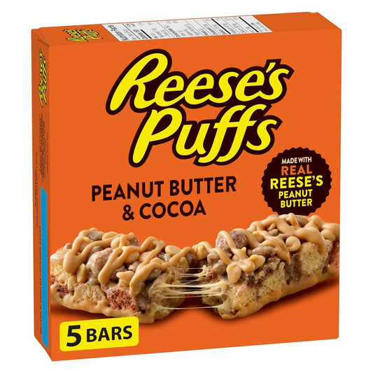 Reese Puffs Treats Peanut Butter & Cocoa Cereal Bars 120g/ 4.2oz (Shipped from Canada)