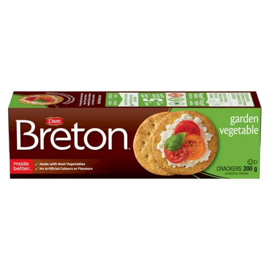 Dare Breton Cracker Garden Vegetable 227g/ 8oz (Shipped from Canada)