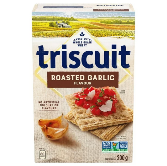Triscuit Roasted Garlic Crackers 200g/7.1oz (Shipped from Canada)