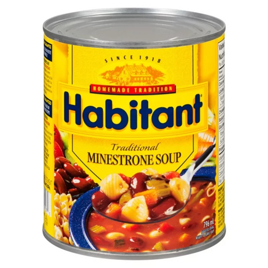 Habitant Traditional Minestrone Soup Can, 796ml/26.9fl.oz (Shipped from Canada)