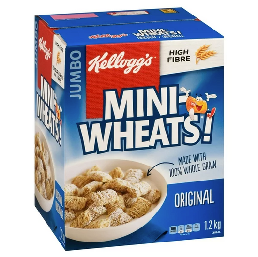 Kellogg's Mini Wheats Original Cereal Jumbo Size, 1.2kg/42.3oz (Shipped from Canada)
