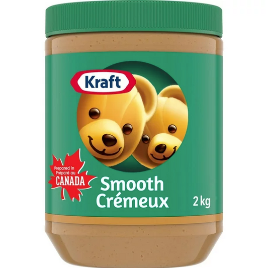Kraft Peanut Butter Smooth Canadian Ingredients, 2kg/4.4lbs (Shipped from Canada)