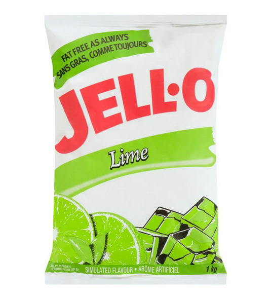 Jell-O Lime Jelly Powder Gelatin Mix 1kg/35.27oz (Shipped from Canada)