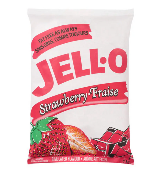 Jell-O Strawberry Jelly Powder Gelatin Mix, 1kg/35.27oz (Shipped from Canada)