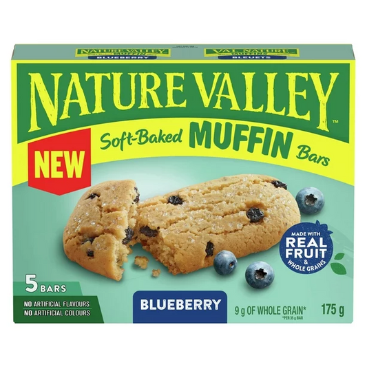 Nature Valley Soft Muffin Bars, Blueberries, 5 bars x 35g, 175g/6.2 oz (Shipped from Canada)