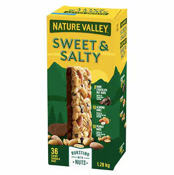 Nature Valley Sweet and Salty Variety Bulk Granola Bars, 1.26kg/44.44oz (Shipped from Canada)