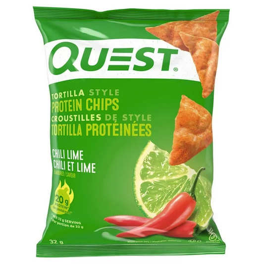 Quest Chili Lime Tortilla Protein Chips, 32g/1.12oz Shipped from Canada