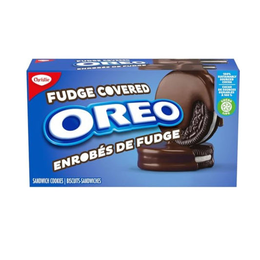 Oreo Fudge Covered Chocolate Sandwich Cookies, 224g/7.9oz (Shipped from Canada)
