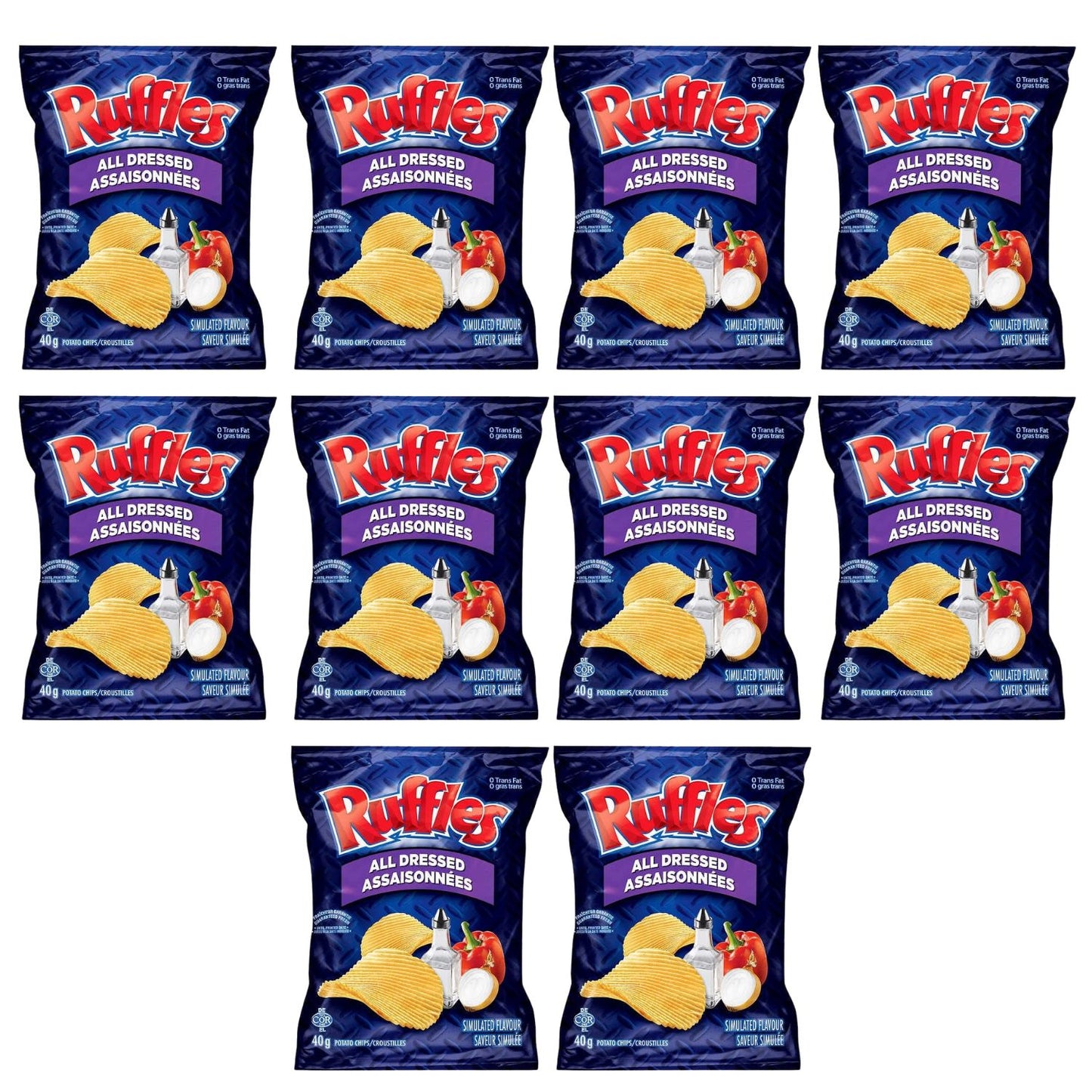 Ruffles All Dressed Chips Snack Bag, 40g/1.4oz (Shipped from Canada)