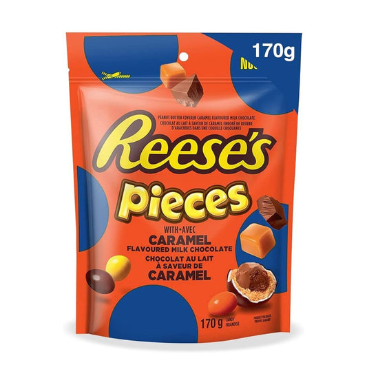 Reese's Pieces with Caramel Flavoured Milk Chocolate, 170g/6oz (Shipped from Canada)