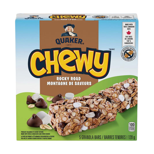 Quaker Chewy Granola Bars - Rocky Road, 120g/4.2 oz (Shipped from Canada)