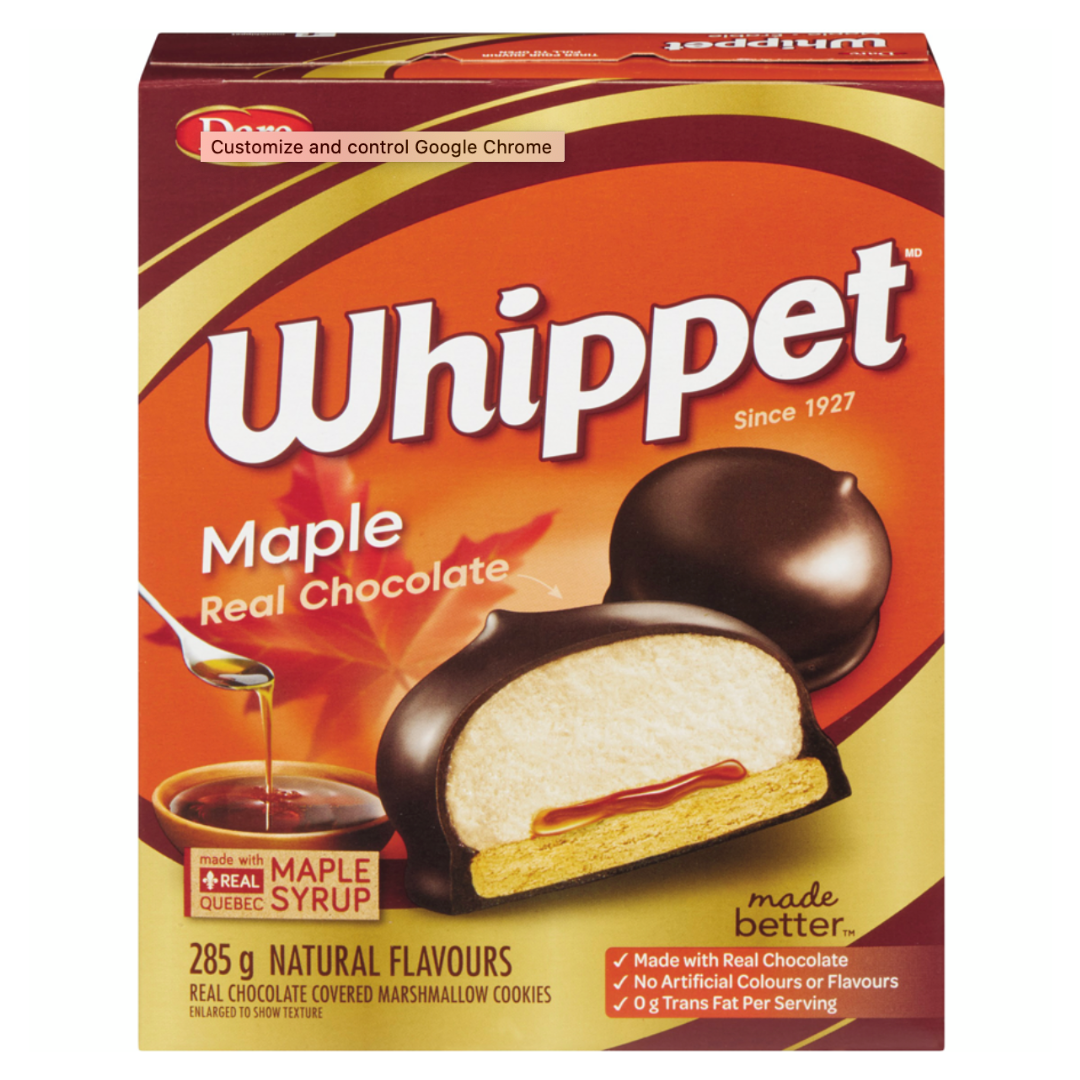 Dare Whippet Maple Chocolate Dipped Marshmallow Cookies, 285g/10oz (Shipped from Canada)