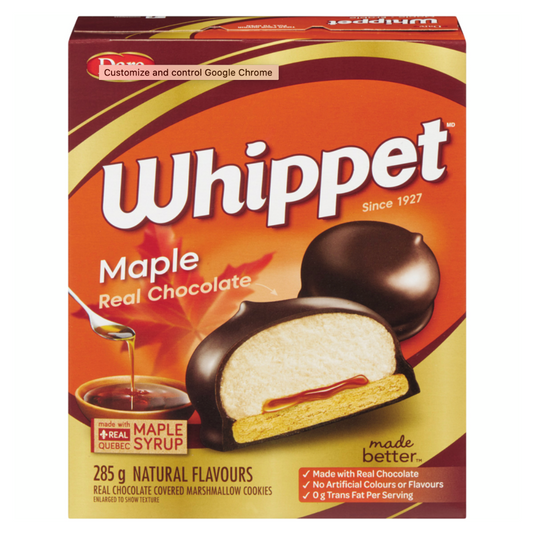 Dare Whippet Maple Chocolate Dipped Marshmallow Cookies, 285g/10oz (Shipped from Canada)