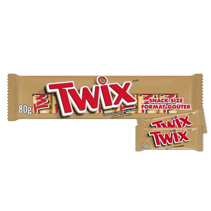 Twix Caramel Cookie Chocolate Candy Bar, 8 Count, 80g/2.8oz (Shipped from Canada)
