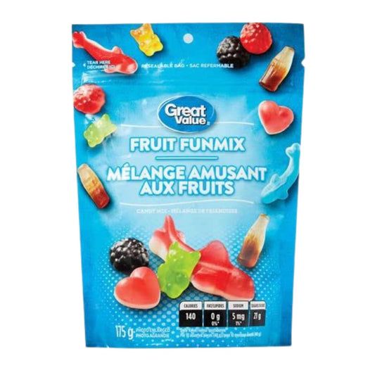 Great Value Fruit Funmix Candy Mix 175g/6.2oz (Shipped from Canada)