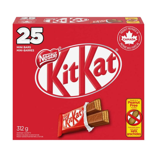 Kit Kat Milk Chocolate Mini Bars 25 X 12.4g/0.43oz (Shipped from Canada)