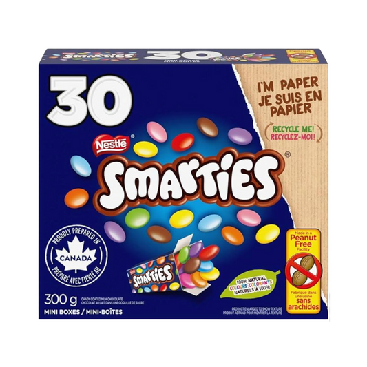 Smarties Milk Chocolate Mini Boxes, 30 X 10g/0.35oz (Shipped from Canada)