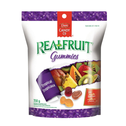 Dare RealFruit Gummies Tropical Candy 350g/12.3oz (Shipped from Canada)