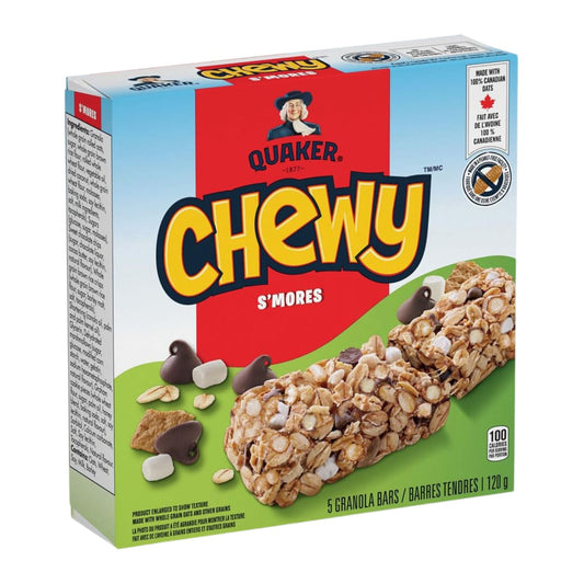 Quaker Chewy Granola Bars - S'mores, 120g/4.2 oz (Shipped from Canada)