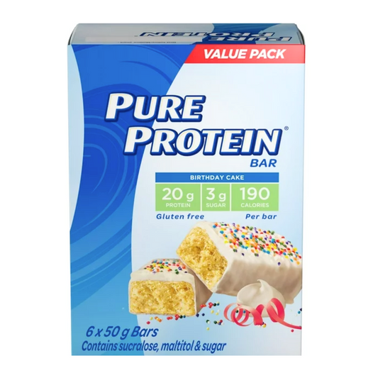 Pure Protein Birthday Cake 6 X 50g Bars, 300g/10.5oz (Shipped from Canada)