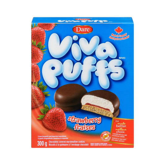 Dare Viva Puffs Strawberry Chocolate Covered Marshmallow