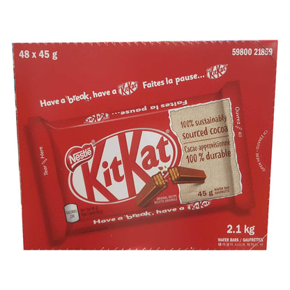 Kit Kat Chocolate Wafer Bars Multipack 48 X 45g, 2.1kg/74oz (Shipped from Canada)