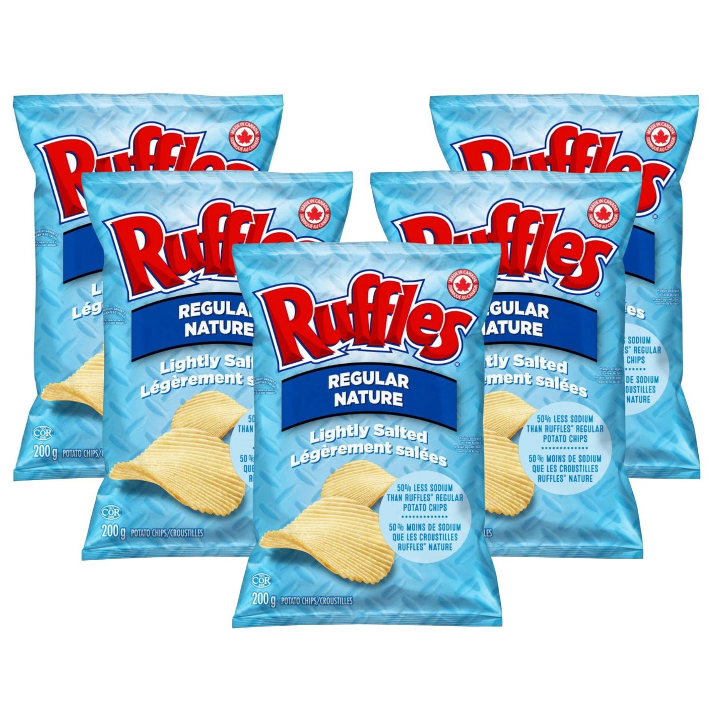 Ruffles Regular Lightly Salted pack of 5