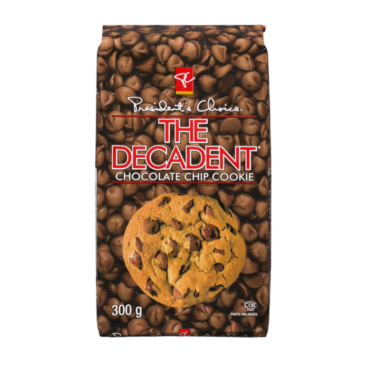 President's Choice the Decadent Chocolate Cookie Chip 300g/10.58oz (Shipped from Canada)