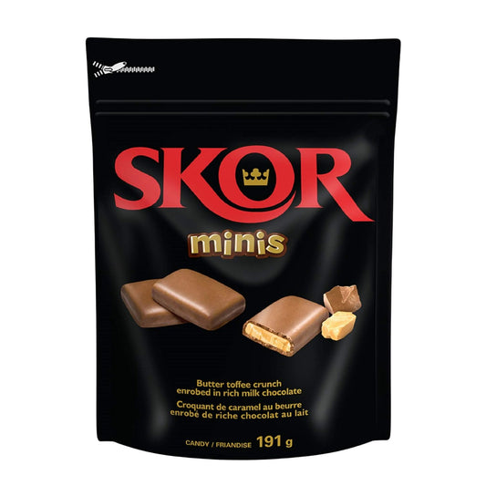 SKOR Chocolate Candy Bars with Buttered Toffee Minis 191g/6.73oz (Shipped from Canada)