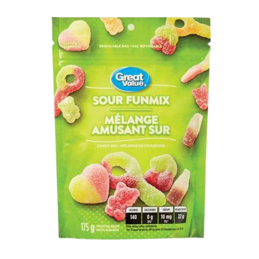 Great Value Sour Funmix Candy Mix 175g/6.2oz (Shipped from Canada)