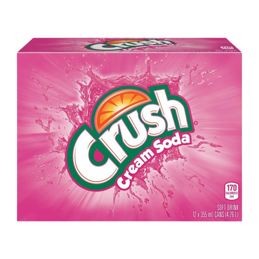 Crush Cream Soda Soft Drink  355ml/11.53oz (Shipped from Canada)