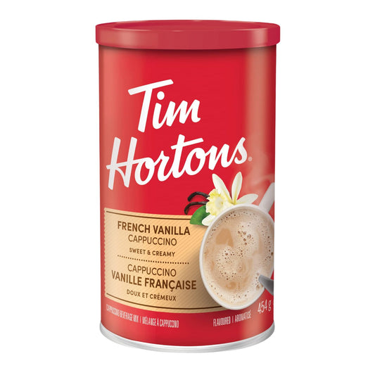 Tim Hortons French Vanilla Cappuccino Beverage Mix 454g/16oz (Shipped from Canada)
