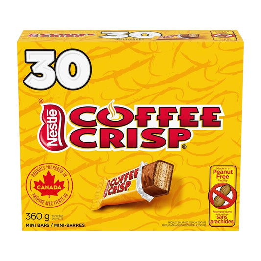 Coffee Crisp Milk Chocolate Mini Bars 30 X 12g/0.42oz (Shipped from Canada)