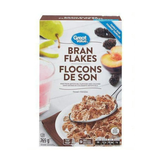 Great Value Bran Flakes Cereals, Family Size, 765g/27 oz (Shipped from Canada)