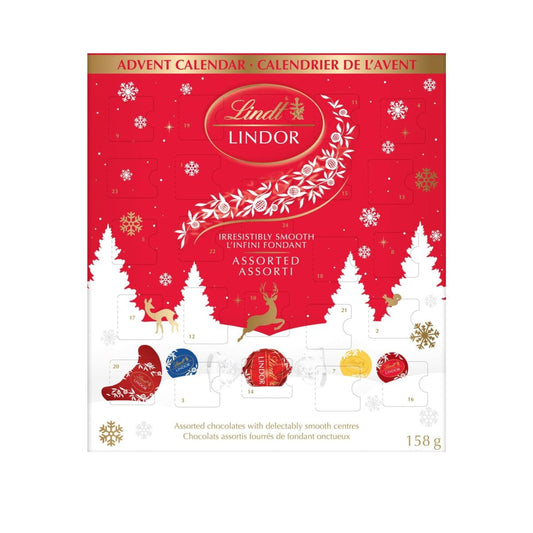 Lindt Lindor Assorted Chocolate Truffle Advent Calendar 2023, 158g/5.6oz (Shipped from Canada)