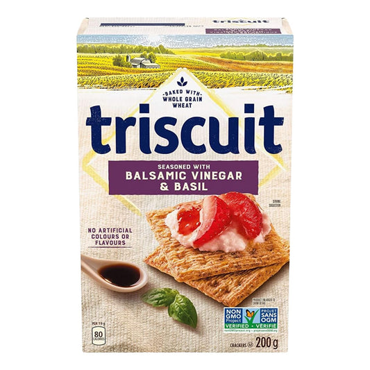 Triscuit Balsamic Vinegar & Basil Crackers 200g/7oz (Shipped from Canada)