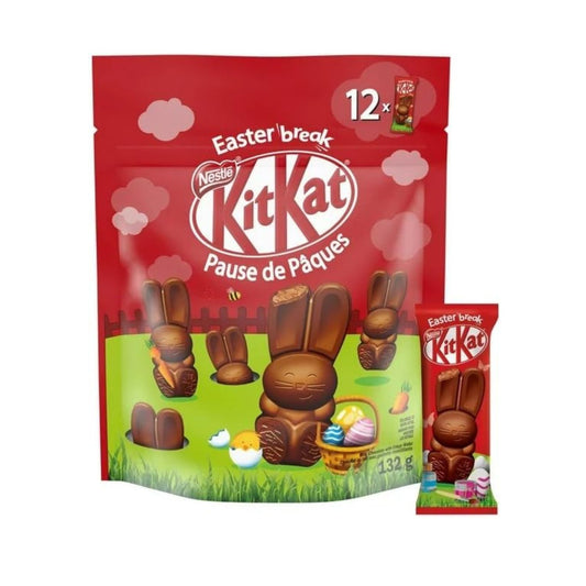 Nestle Easter Break KITKAT Chocolate and Wafer Bunnies, 12ct, 132g/4.6oz (Shipped from Canada)