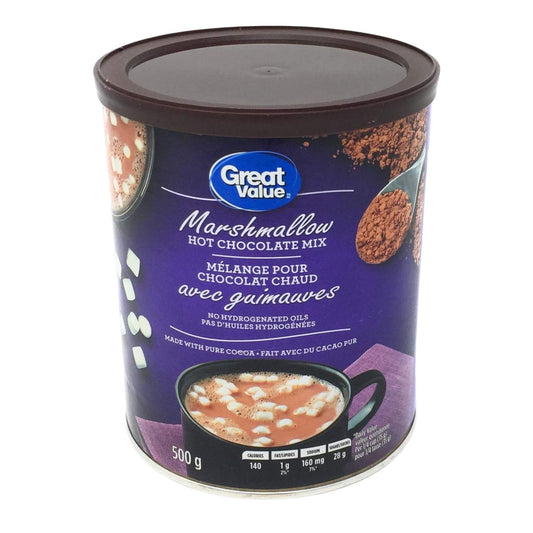Great Value Marshmallow Hot Chocolate Mix - 500g/17.6oz (Shipped from Canada)