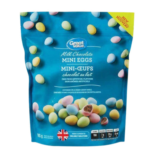 Great Value Milk Chocolate Mini Eggs Bag 900g/31.7oz (Shipped from Canada)