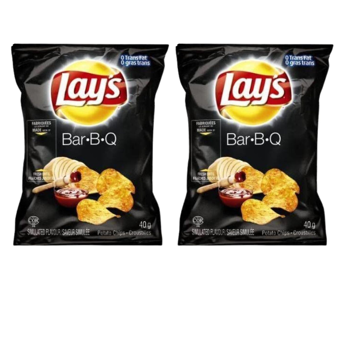 Lays Barbecue Potato Chips Snack Bag pack of 2