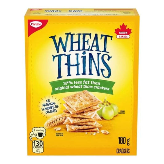 Christie Wheat Thins 37% Less Fat Crackers, 180g/6.3 oz (Shipped from Canada)