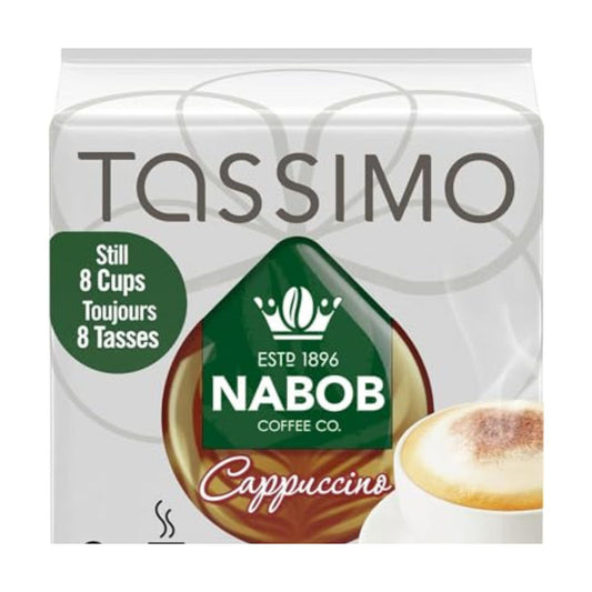 Tassimo Nabob Cappuccino Coffee Single Serve T-Discs, 8 Cappuccinos, 263g/9.3oz (Shipped from Canada)