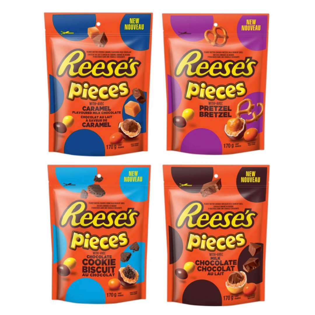 Reese's Pieces Caramel, Pretzel, Chocolate & Cookie Biscuit 170g/6oz (Shipped from Canada)