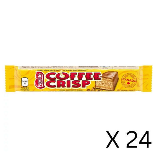 Coffee Crisp Chocolate Bar Case 24x50g/1.76oz (Shipped from Canada)
