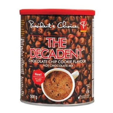 President's Choice The Decadent Chocolate Chip Cookie Flavor Hot Chocolate 500g/17.63oz (Shipped from Canada)