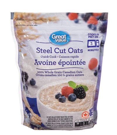 Great Value Steel Cut Oats 1kg/35.27oz (Shipped from Canada)