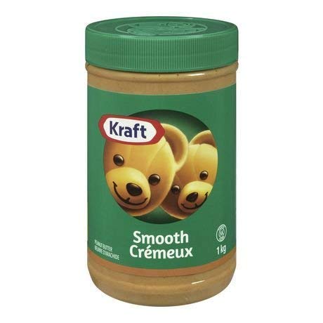 Kraft Peanut Butter Smooth Canadian Ingredients, 1kg/2.2lbs (Shipped from Canada)