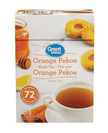 Great Value Orange Pekoe Black Tea 72ct, 227g/8oz (Shipped from Canada)