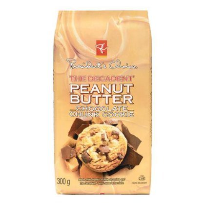 President's Choice The Decadent Peanut Butter Chocolate Chunk Cookie 300g/10.58oz (Shipped from Canada)