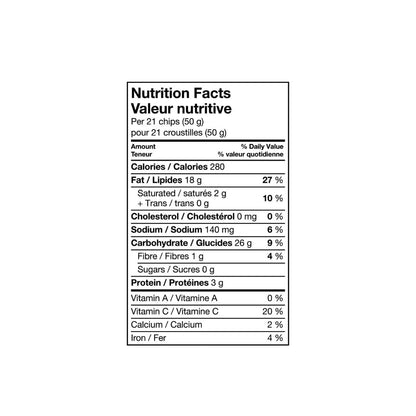 Ruffles Regular Lightly Salted Nutritional Facts
